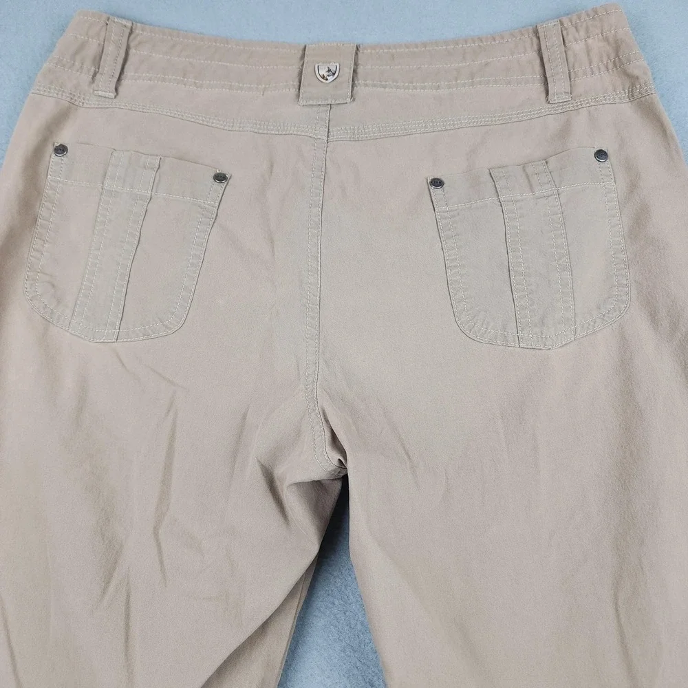 Kuhl Pants Womens 10 Beige Khaki Outdoor Hiking Travel Stretch Patina Dye